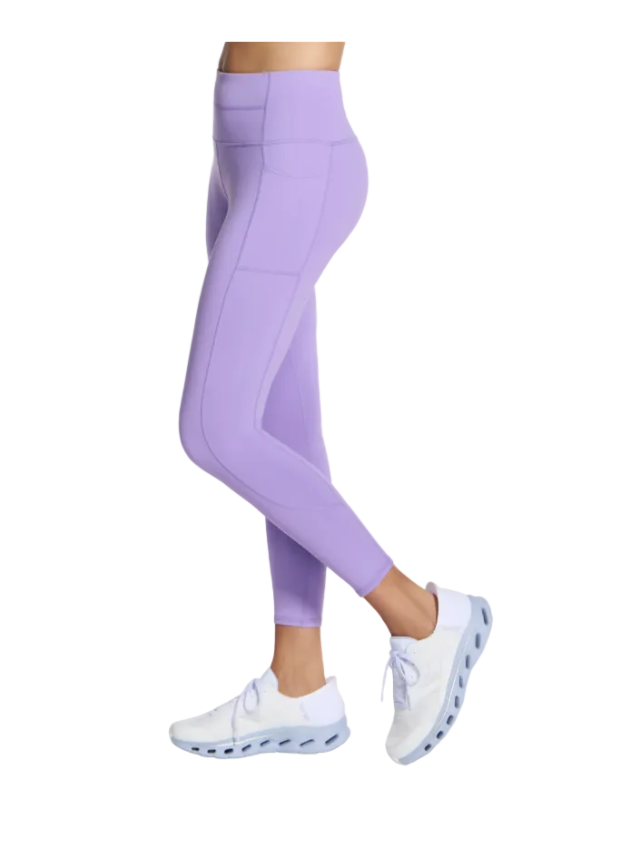 Skechers Womens Leggings Go Walk High Waisted 7/8 Purple/Coral
