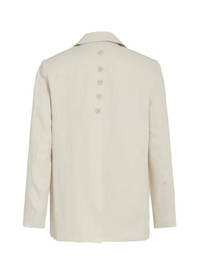 Vila Womens Blazer Flea L/S Button Detail Birch
