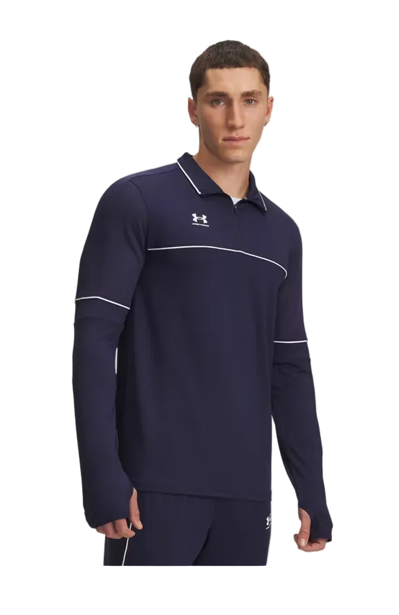 Under Armour Mens Quarter Zip Challenger Training Midnight Navy/White