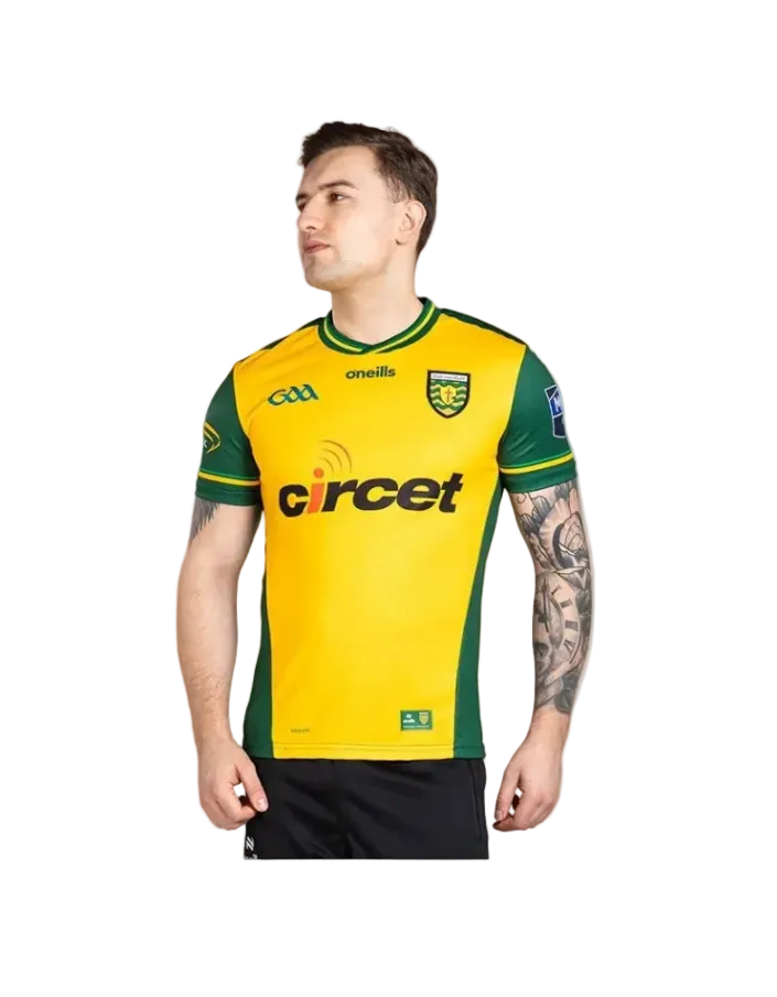 Donegal GAA Adults Home Jersey 26 Player Fit Yellow/Green