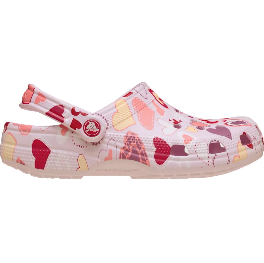 Crocs Girls Classic VDay Clog Pink Milk/Hearts
