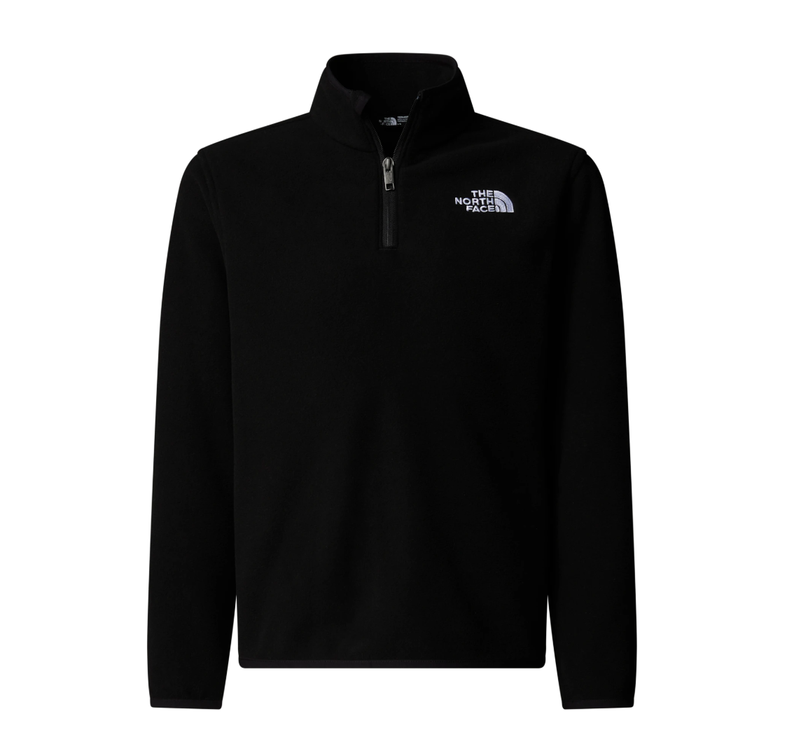 The North Face kids' black fleece t-shirt with zip