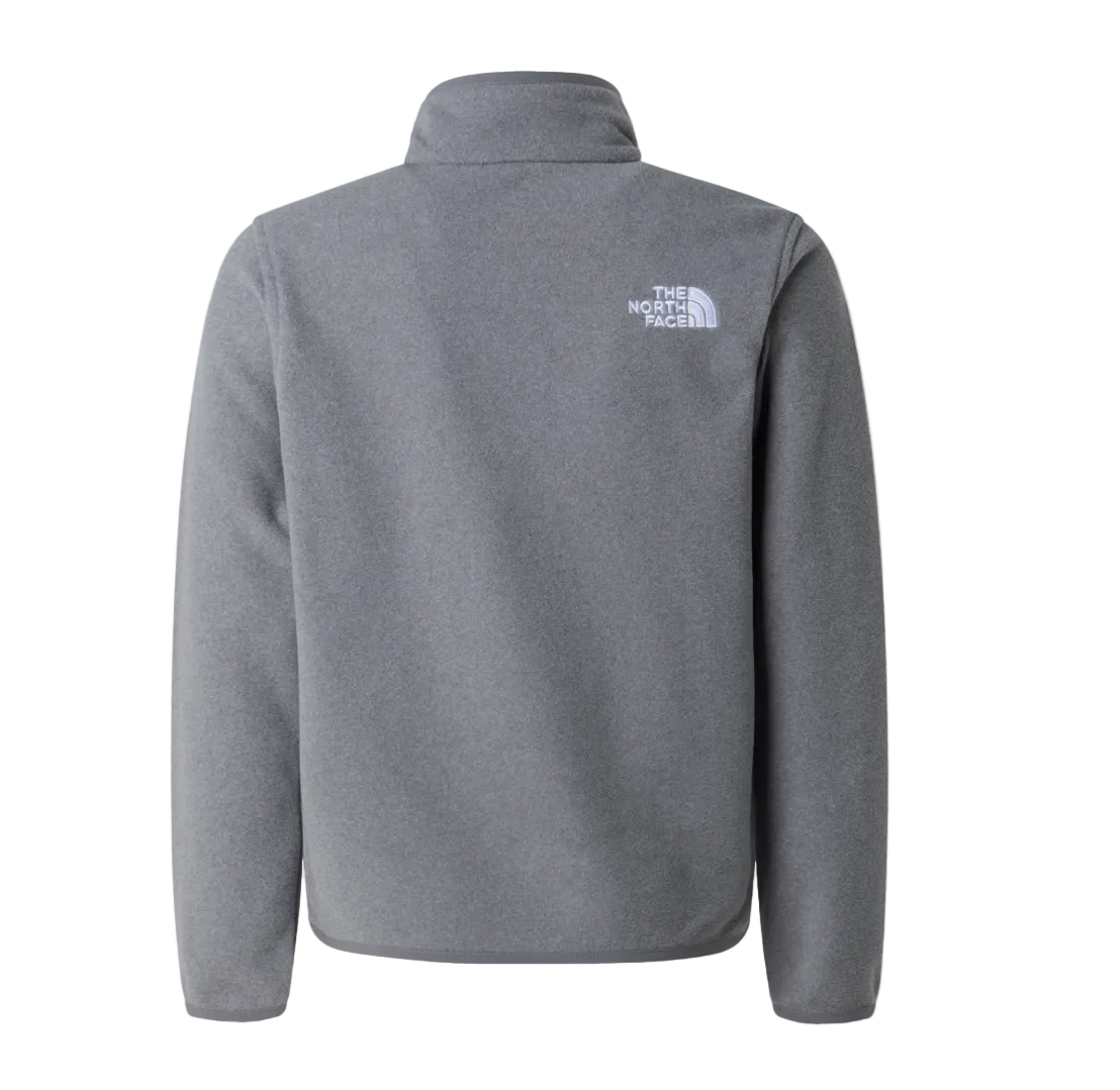 The North Face Teens Quarter Zip Glacier TNF Mid Grey Heather