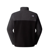 The North Face men's black and grey fleece quarter-zip top