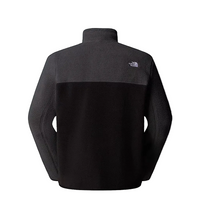The North Face men's black and grey fleece quarter-zip top