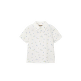 Mayoral Boys Printed Polo Shirt White/Olive
