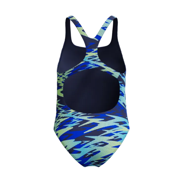 Speedo Girls Swimsuit Hyperboom Print Medalist Blue/Light Green