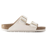Birkenstock Womens Sandal Arizona Rivet Logo Canvas Eggshell