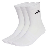Adidas Unisex Socks 3 Pack Cushioned Essential Crew White