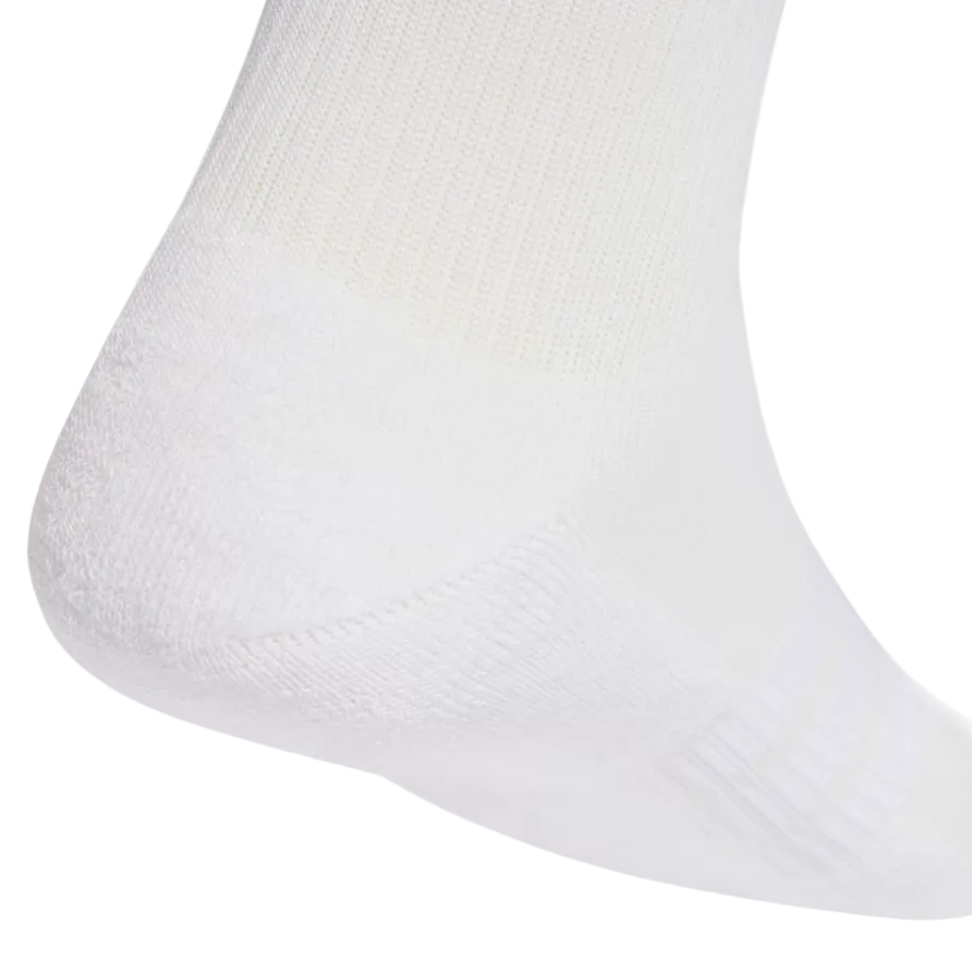 Adidas Unisex Socks 3 Pack Cushioned Essential Crew White