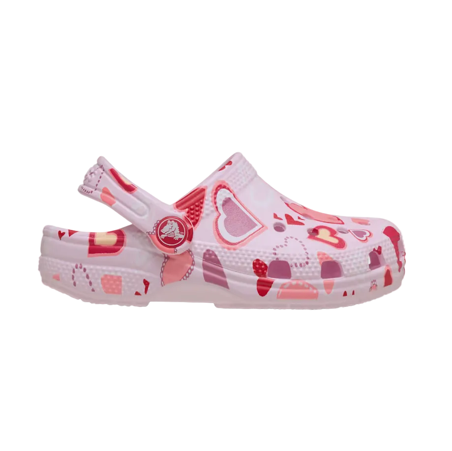 Crocs Girls Classic Clog Vday T Pink Milk/Hearts