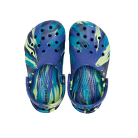 Crocs boys' navy and teal slip-on clog