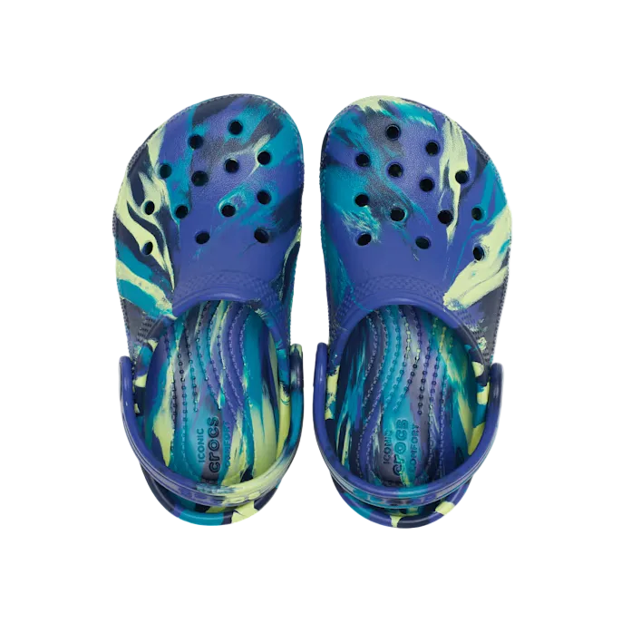 Crocs boys' navy and teal slip-on clog