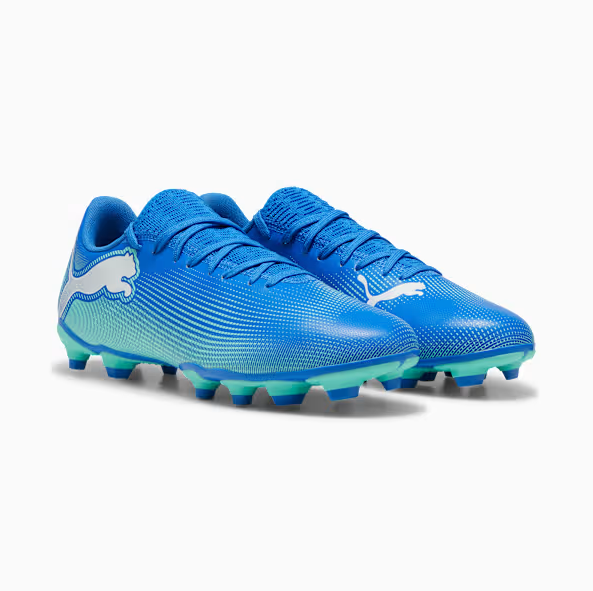 Puma Adults Football Boot Future Play 7 FG/AG Hyperlink Blue/ Mint/Puma White
