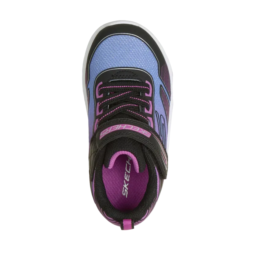 Skechers Girls Trainer Microspec Advance -Oasis Point Black/Multi