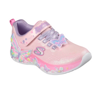 Skechers girls' pink lace-up trainer