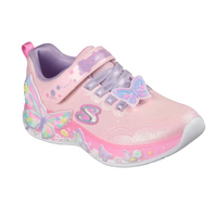 Skechers girls' pink lace-up trainer
