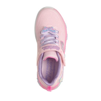 Skechers girls' pink lace-up trainer