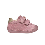 Geox girls' pink leather shoe with velcro