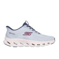 Skechers women's pink and blue mesh lace-up trainer