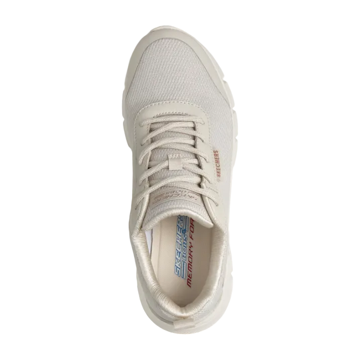 Skechers women's white mesh lace-up trainer