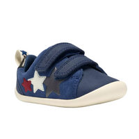 Clarks boys' blue leather pre-walker shoe