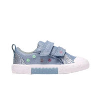 Clarks girls' canvas shoe with velcro