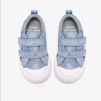 Clarks girls' canvas shoe with velcro
