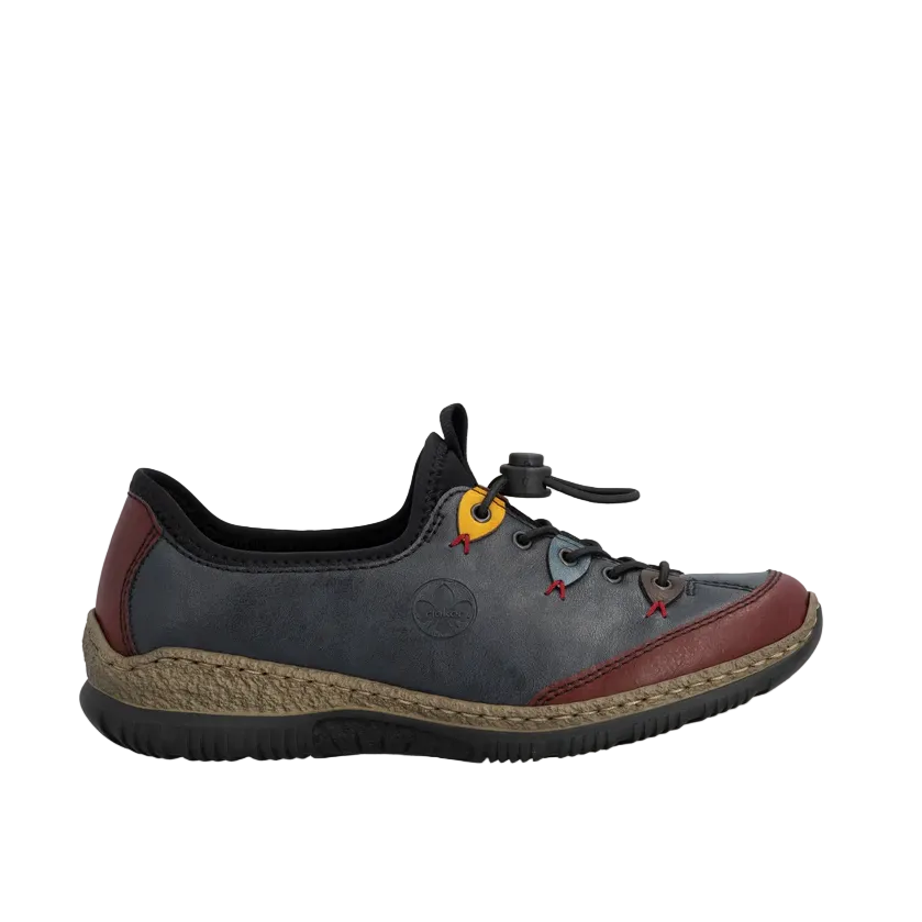 Rieker Womens Shoe N3271-35 Blue Combination