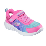 Skechers Girls Trainer Waterproof: Bounder - Hydra Cool Hot Pink/Multi