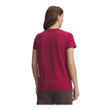 Under Armour Womens T-Shirt Rival Core SS Claret/White