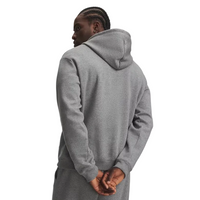 Under Armour Mens Hoodie Rival Fleece Castlerock Light Heather/White