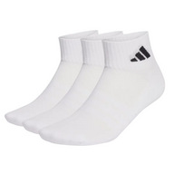Adidas Adults Socks 3 Pack Cushioned Essential Ankle White/White/Black