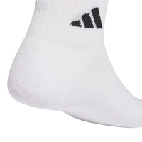 Adidas Adults Socks 3 Pack Cushioned Essential Ankle White/White/Black