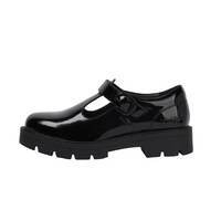 Kickers Youth Girls Kori T-Bar Patent Black