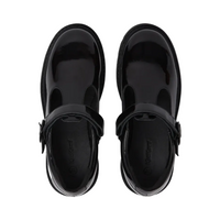 Kickers Youth Girls Kori T-Bar Patent Black