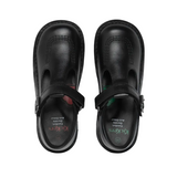 Kickers Junior Girls Shoe Kick T-Bar Vel Leather Black