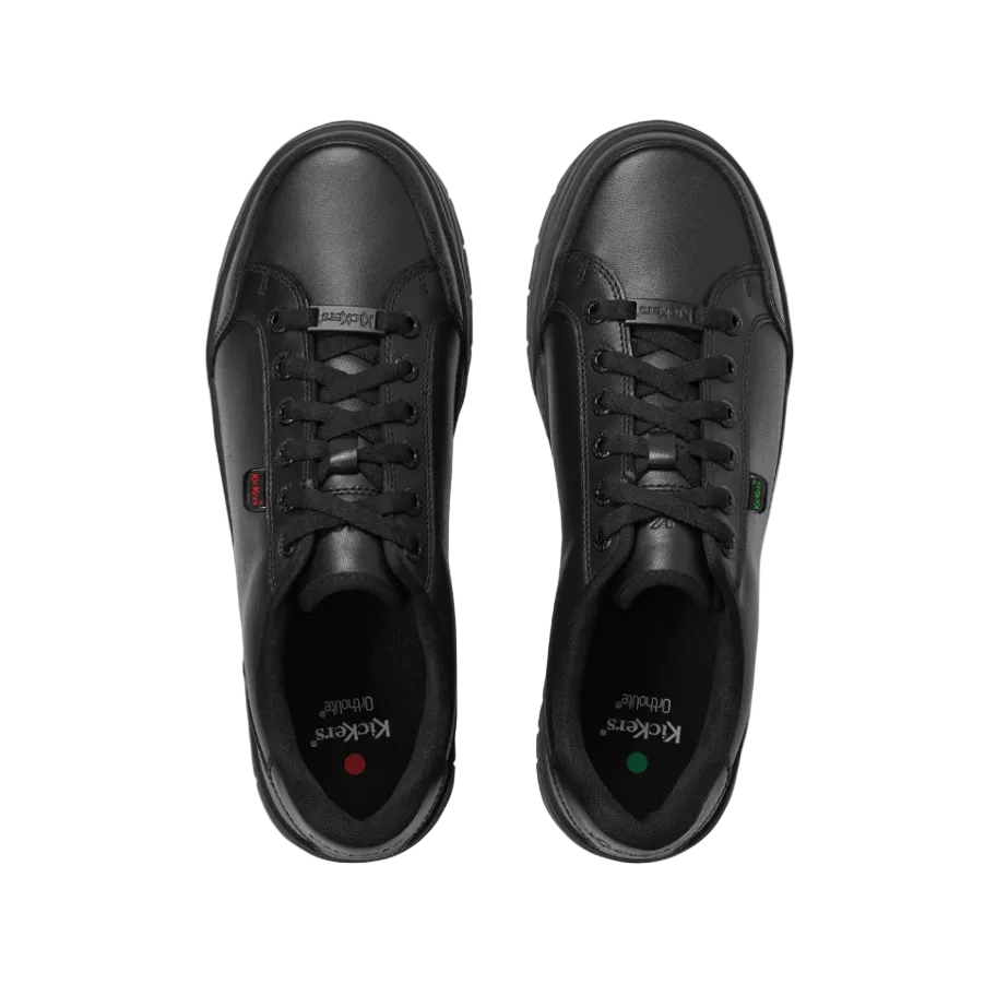 Kickers Unisex Trainer Klapton Lacer Leather Black
