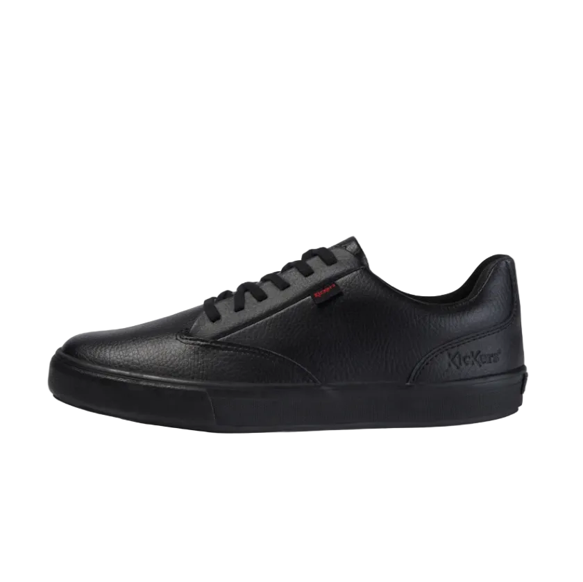Kickers kids' black leather shoe
