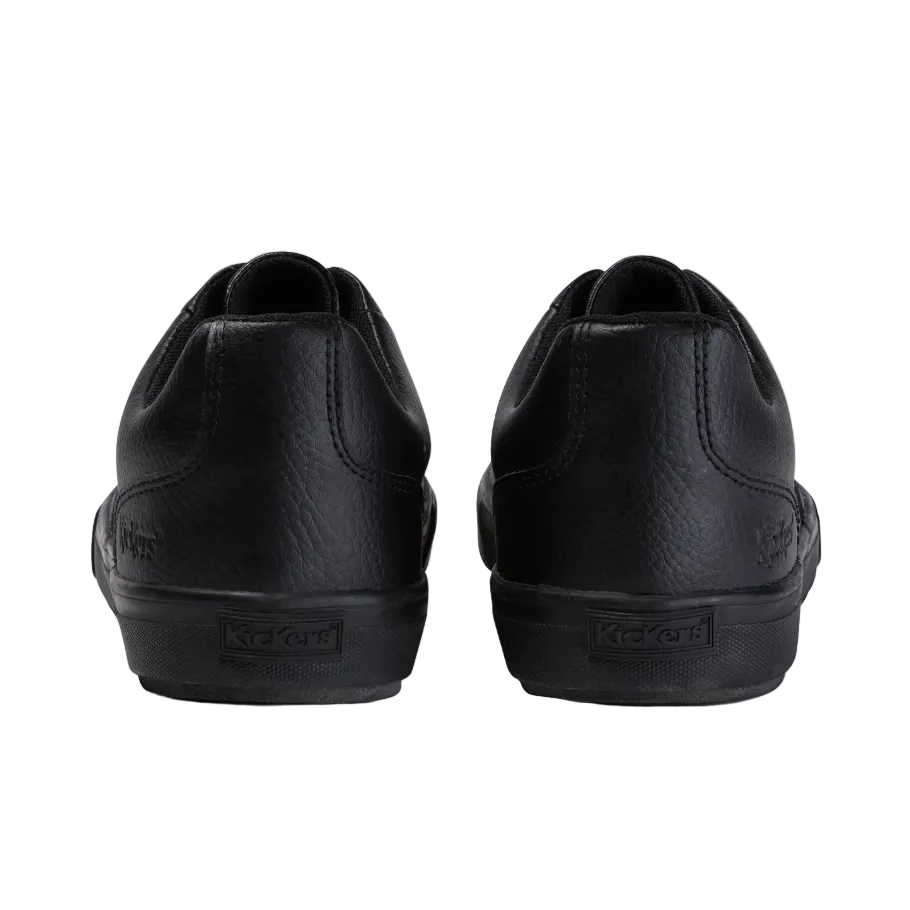 Kickers kids' black leather shoe