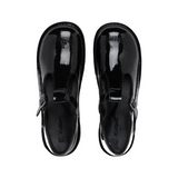 Kickers Youth Girls Shoe Kick T-Bar Patent Leather Black