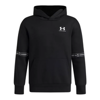 Under Armour Boys Fleece Taped Hoodie Black/Anthracite/White