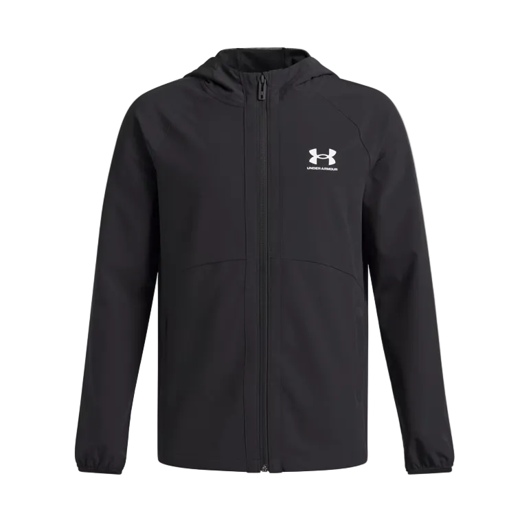 Under Armour Boys Vibe Woven Windbreaker Black/White