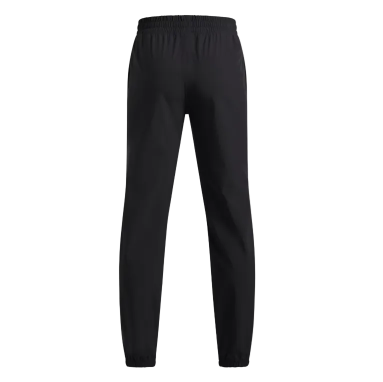 Under Armour boys' black and white joggers with drawcord
