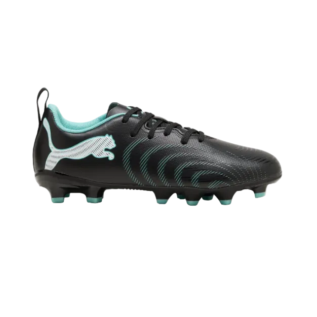 Puma Junior Football Boot Future 9 Play FG/AG Black/Intense Mint/White