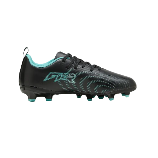 Puma Junior Football Boot Future 9 Play FG/AG Black/Intense Mint/White