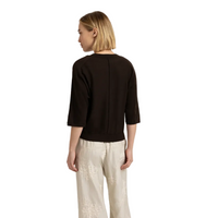 YAYA Womens Sweater V-Neck 3/4 Sleeves Delicioso Brown Melange