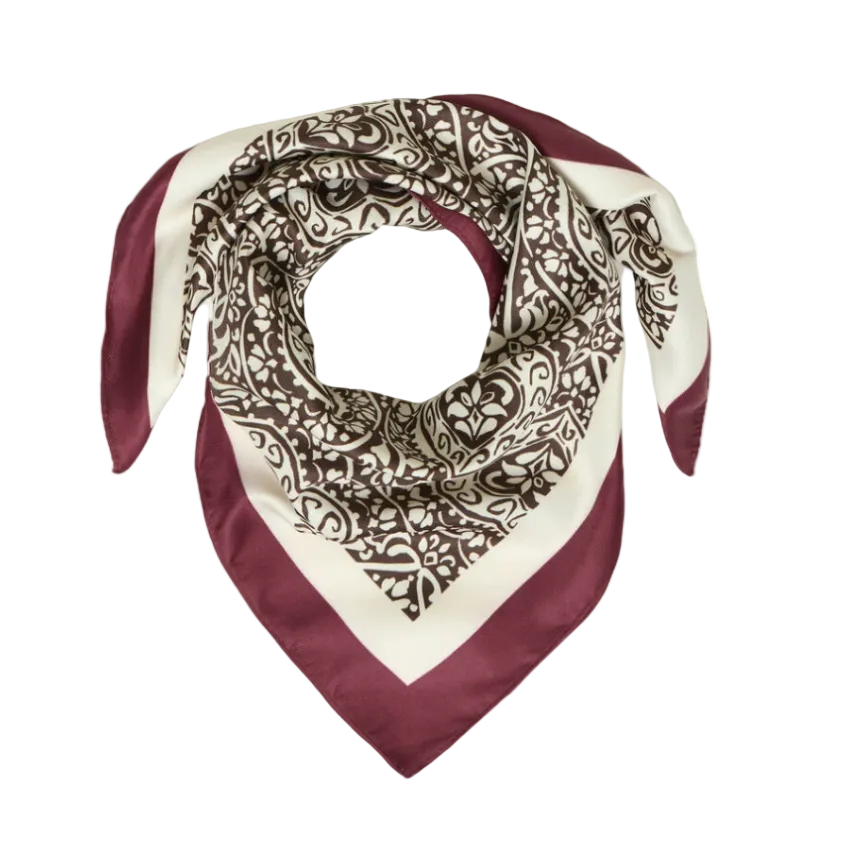 Ichi women's Katilio scarf in coffee bean brown