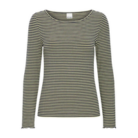 Ichi Womens T-Shirt Cella Long Sleeve Leek Green