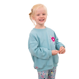 Lighthouse Girls Flora Sweatshirt Pastel Teal